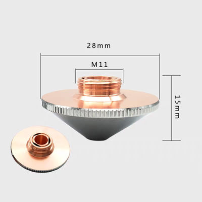 CNC Fiber Laser Cutting Parts Nozzle For Precitec Cutting Head D28H15M11